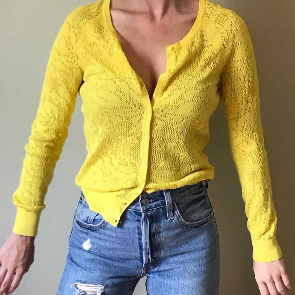 H&M Canary Yellow XS Cardigan